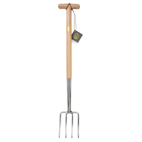 Sophie Conran Garden Fork with Wooden T-Handle and Stainless Steel Head. 