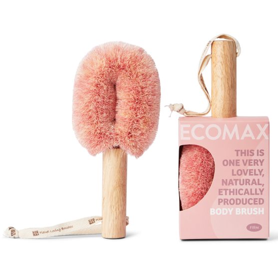Eco Max Spa Pink Sisal Body Brush with Wooden Handle, Urban Revolution.