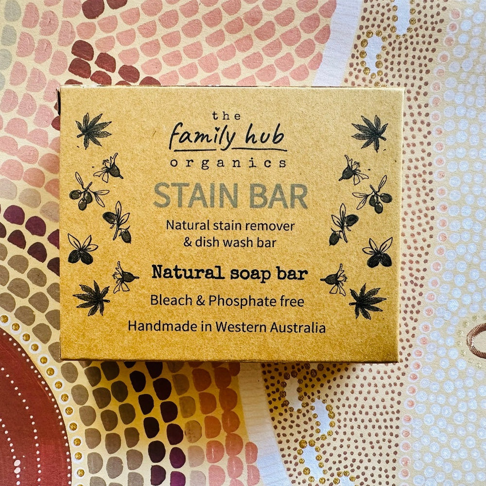 The Family Hub Stain and Dish Wash Bar in Compostable Packaging.