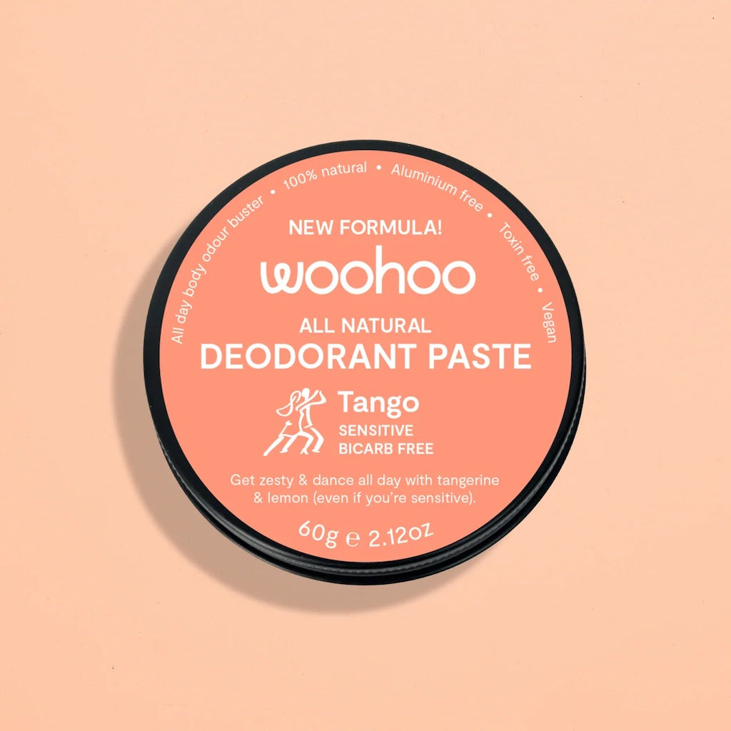 Woohoo Tango All Natural Deodorant Paste for Sensitive Skin in tin