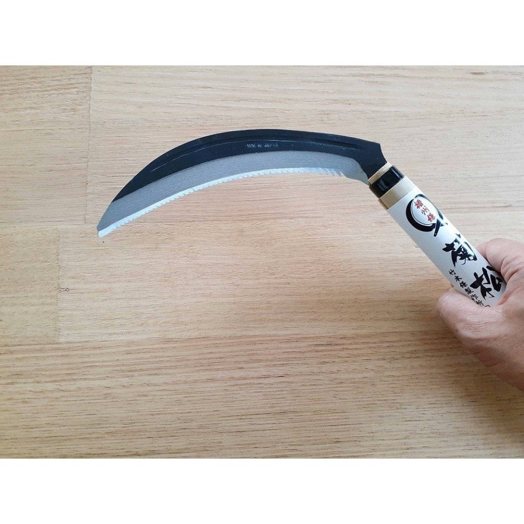Takemoto Grass Sickle with Serrated Blade from Shogun Tools.