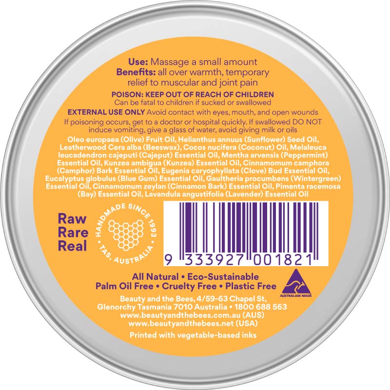 Tasmanian Tiger Massage Balm from Beauty &amp; the Bees