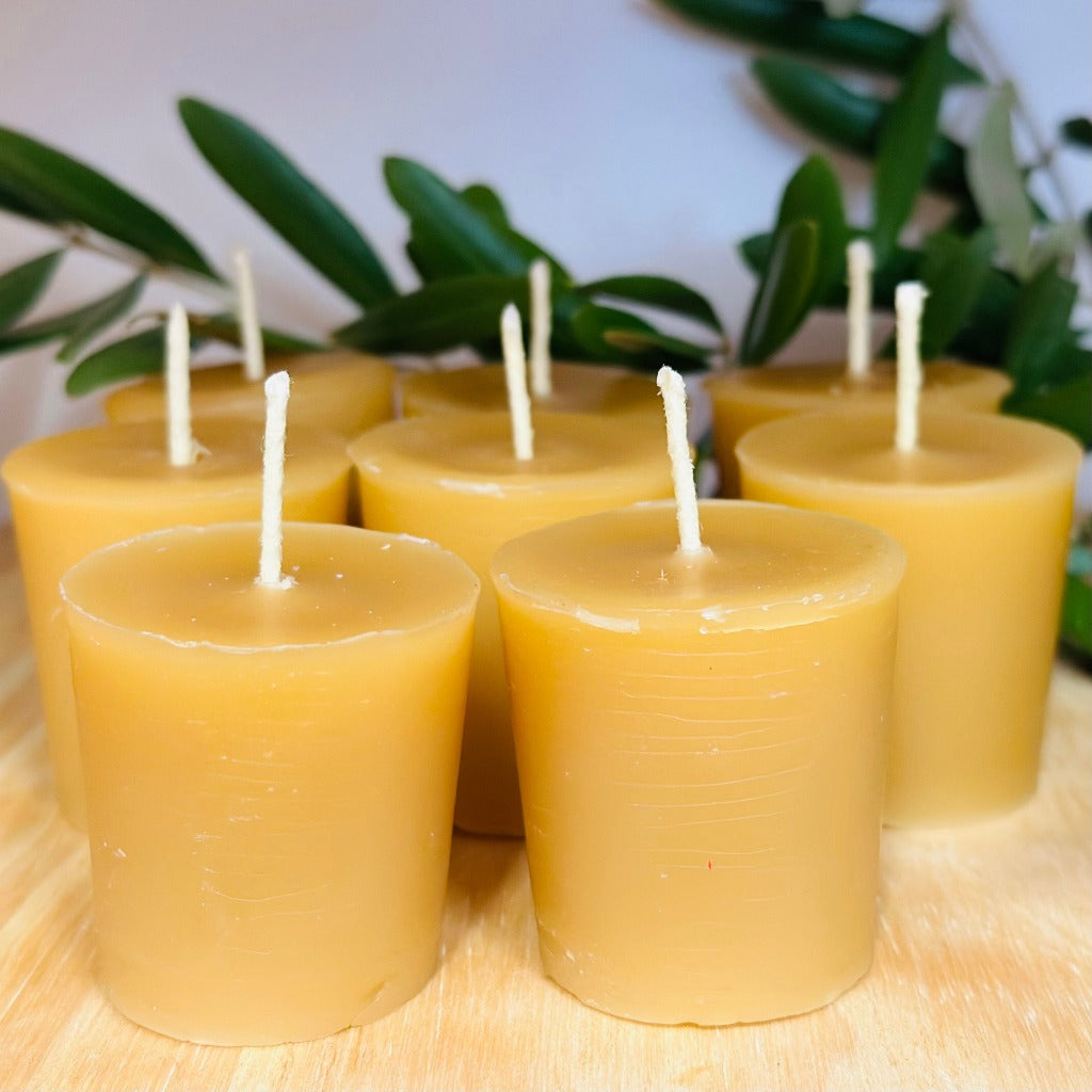 Beeswax Votive Candles from The Chittering Candle Co, Urban Revolution.