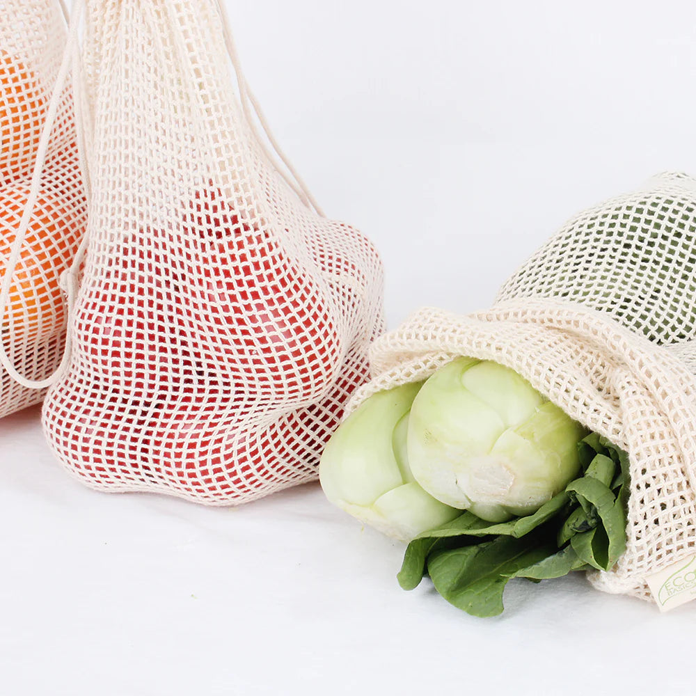 Various Vegetables in Cotton Produce Bags.