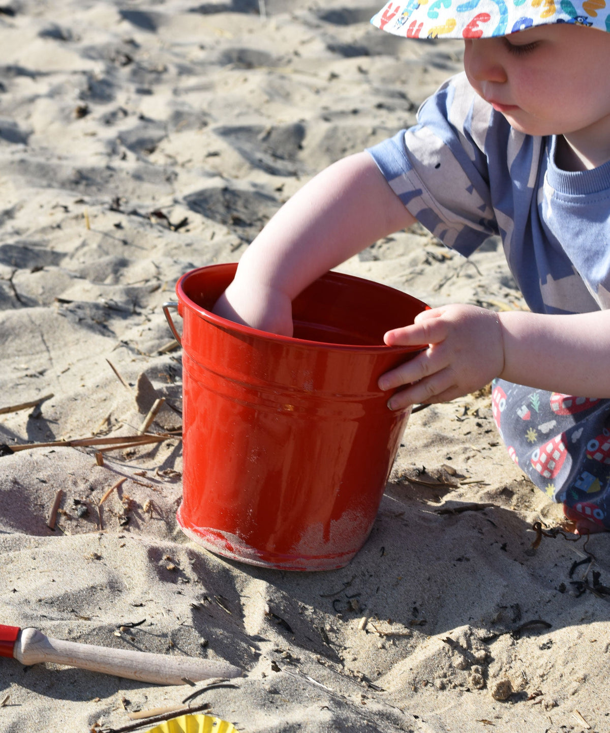Kid's Little Red Metal Bucket