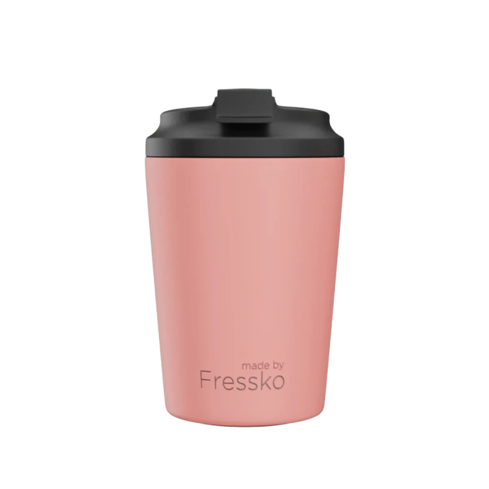 pink insulated coffee cup