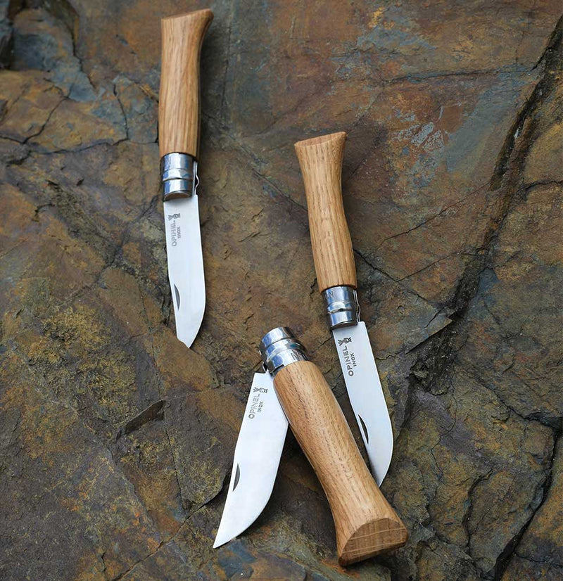 Multipurpose Knife- Opinel No 8 Stainless Steel Folding Knife with Case