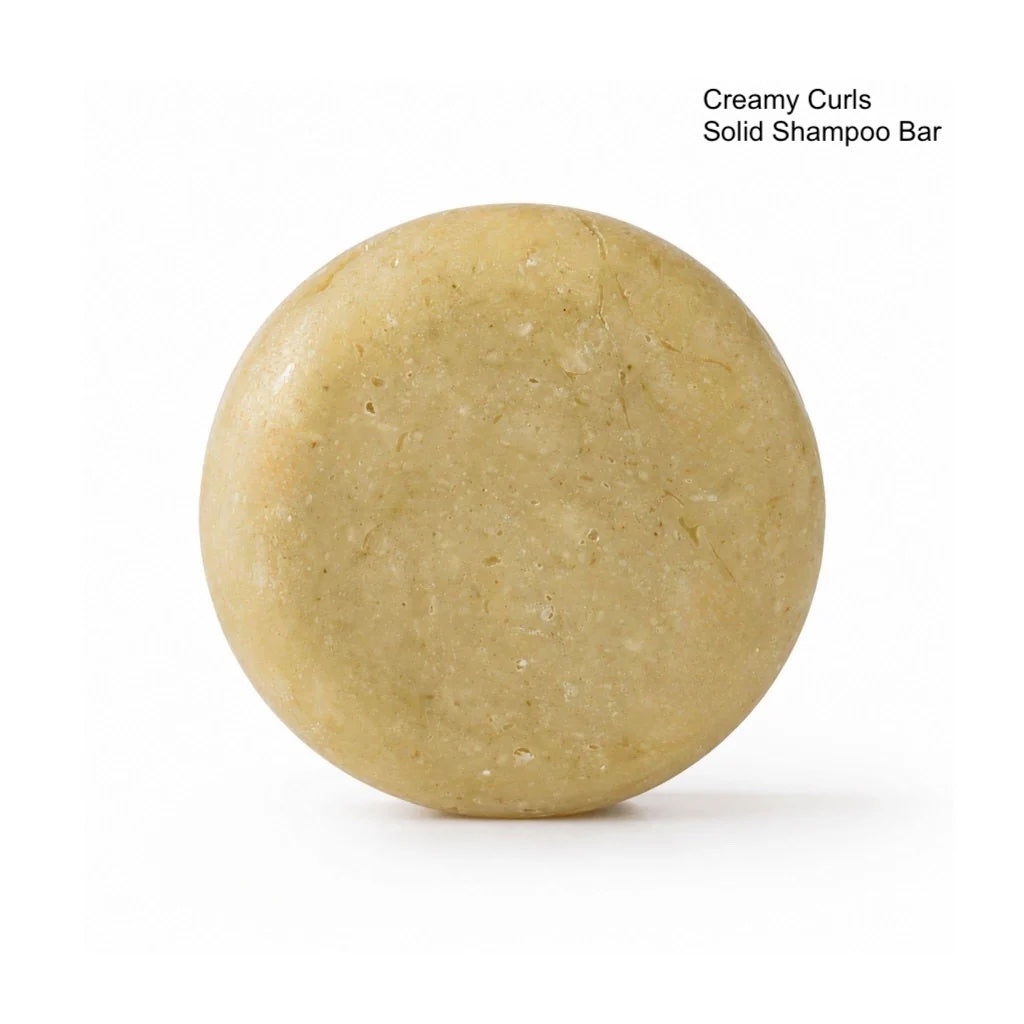 Viva La Body's handmade 'Creamy Curls' solid shampoo bar for curly and wavy hair.