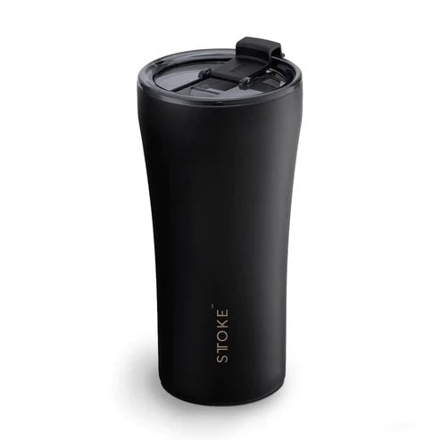 16oz Sttoke Ceramic Lined Travel Cup in Luxe Black
