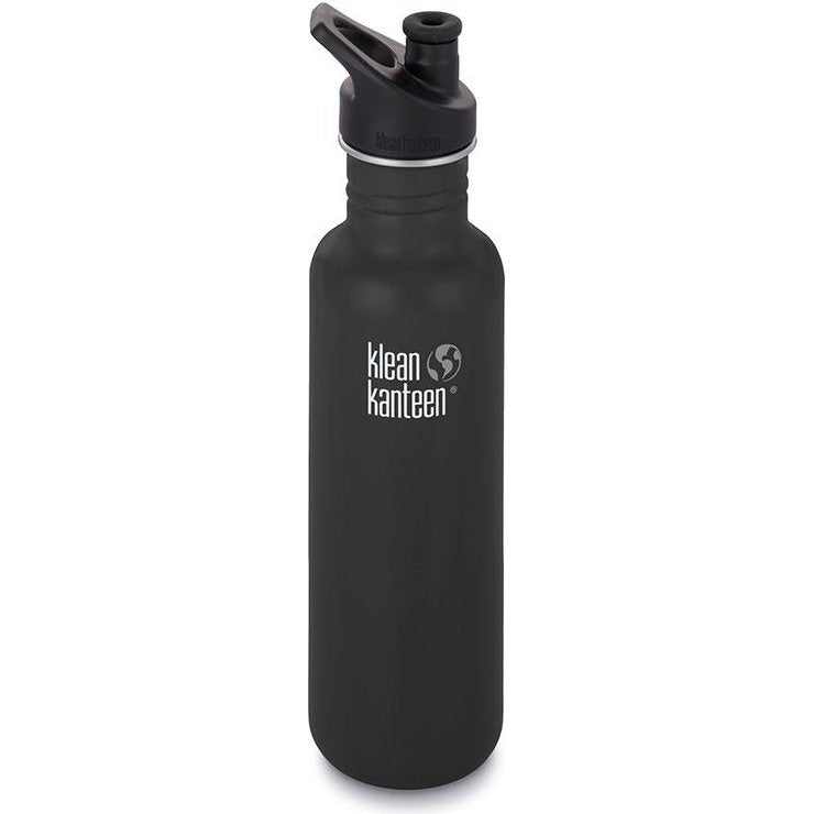 Klean Kanteen Classic 800ml (27Oz) - Sports Cap Drink Bottles Shale Black