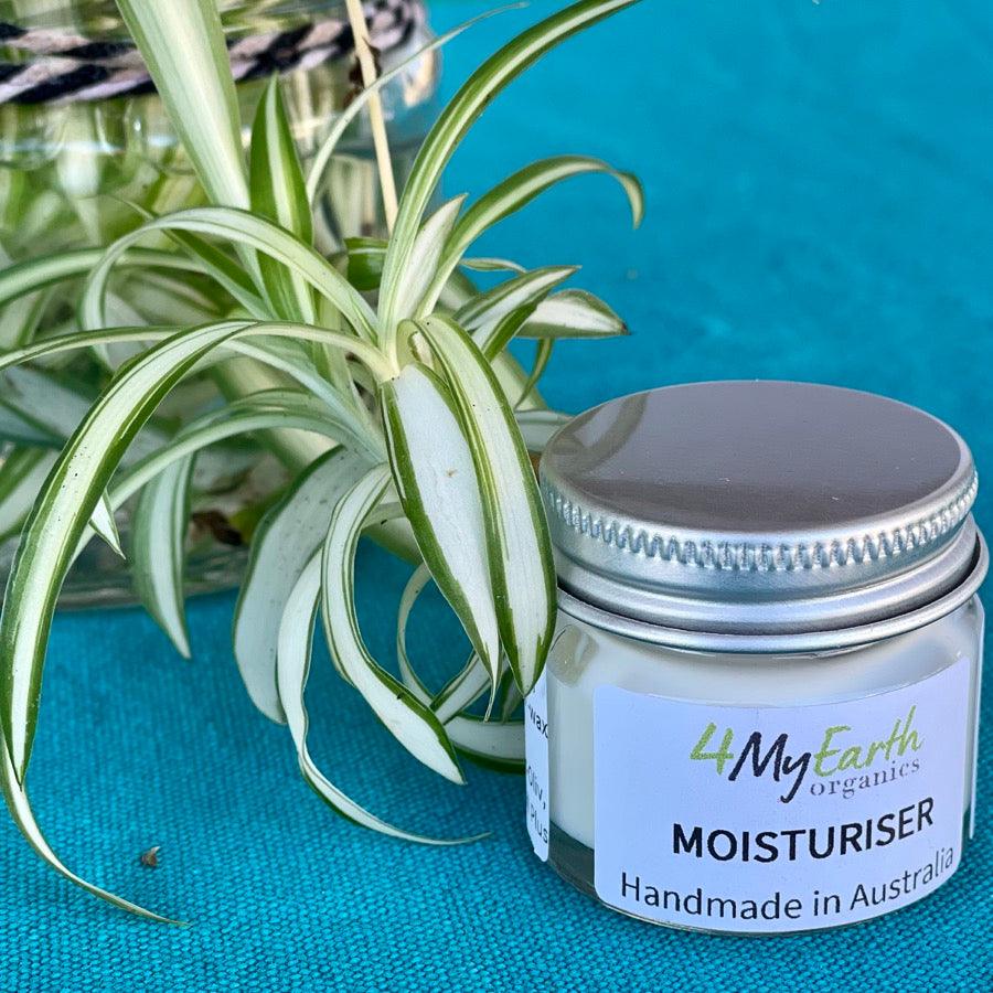 handmade moisturiser in glass jar