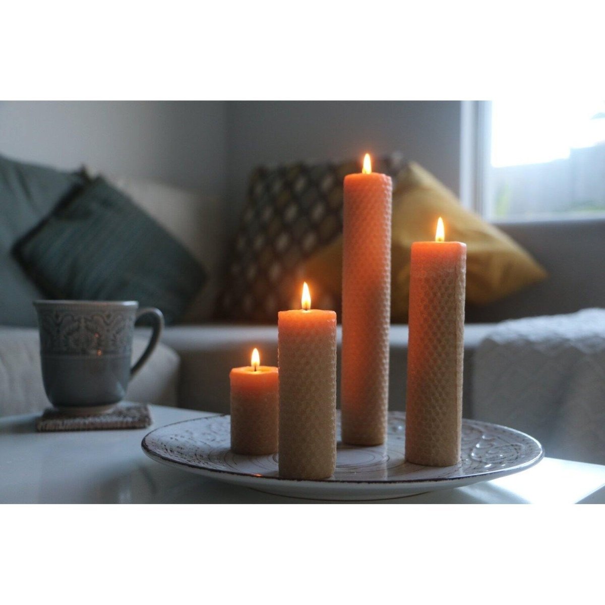 4 Piece Pillar Beeswax Candle Set, from the Chittering Candle Company - Urban Revolution