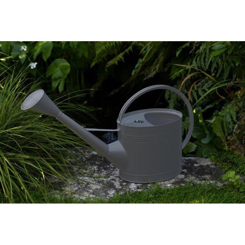 9L Waterfall Watering Can from Burgon &amp; Ball in Slate Grey at Home in the Garden