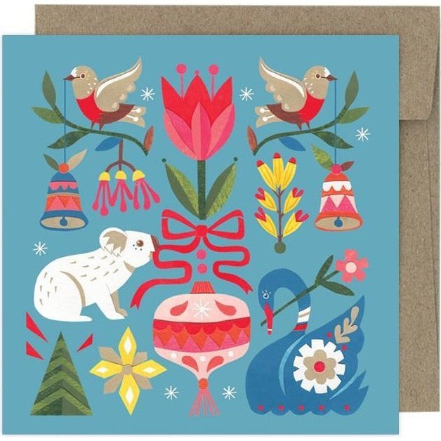 Earth Greetings Mini Christmas Card - All The Trimmings