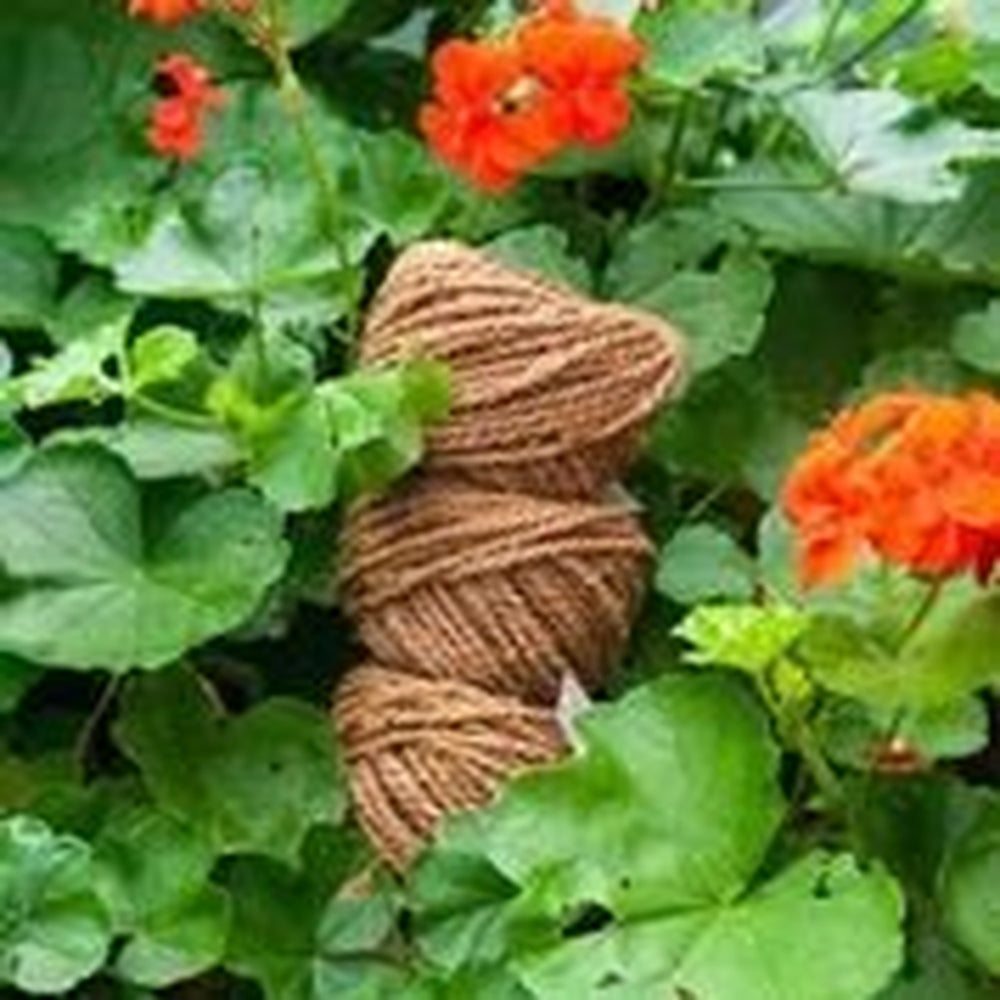 Three Balls of Araliya String in Natural Colourway, in a Garden