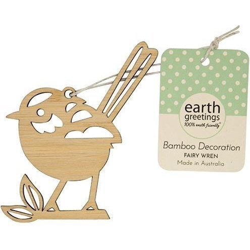 Earth Greetings Bamboo Decoration - Fairy Wren