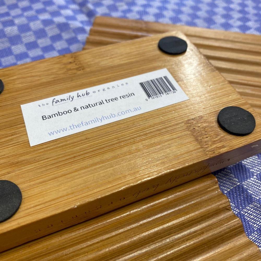 Bamboo Soap Dish From The Family Hub - View Of Underside