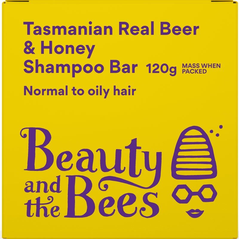 Beauty &amp; the Bees - Beer &amp; Honey Unscented Shampoo Bar for Normal to Oily Hair, Urban Revolution.