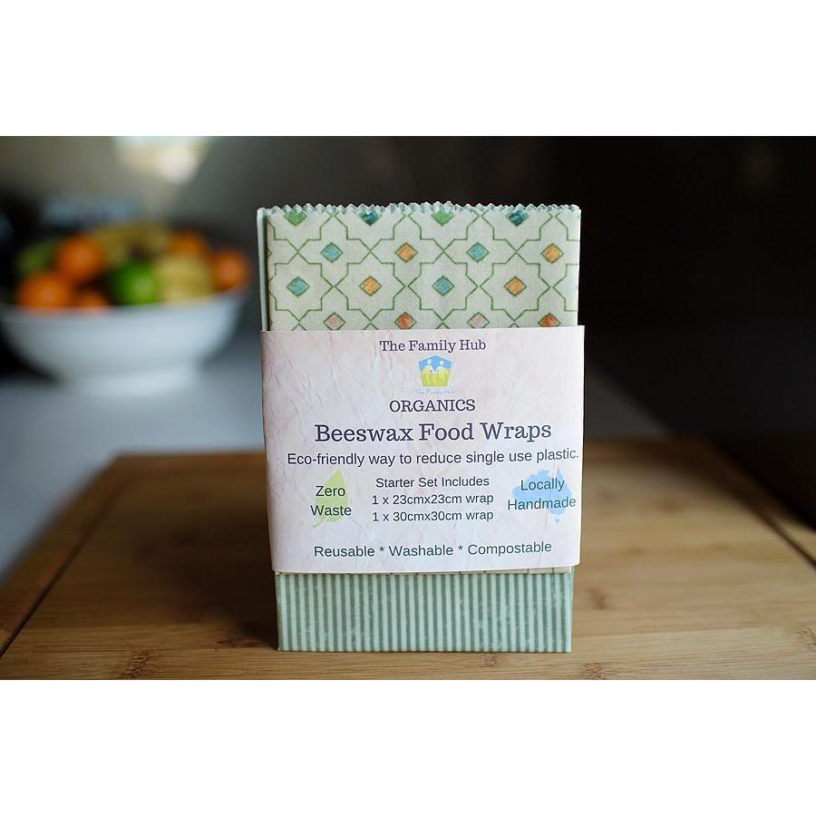 Beeswax Food Wraps (Starter Set) from The Family Hub, In Packaging