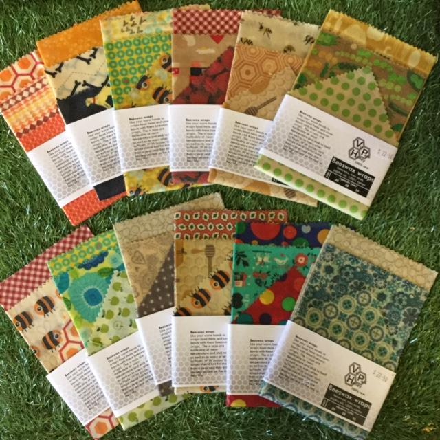 Wax Wraps - Vic Park Honey Beeswax Wraps (Set of 3) in Multiple Designs