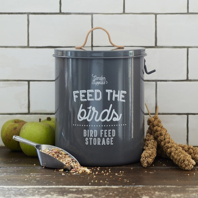 Bird Food Tin from Burgon & Ball - Charcoal