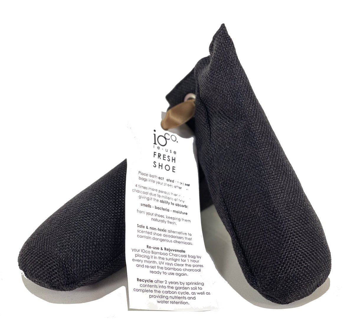 Pair of Charcoal Natural Shoe Absorbers - Black