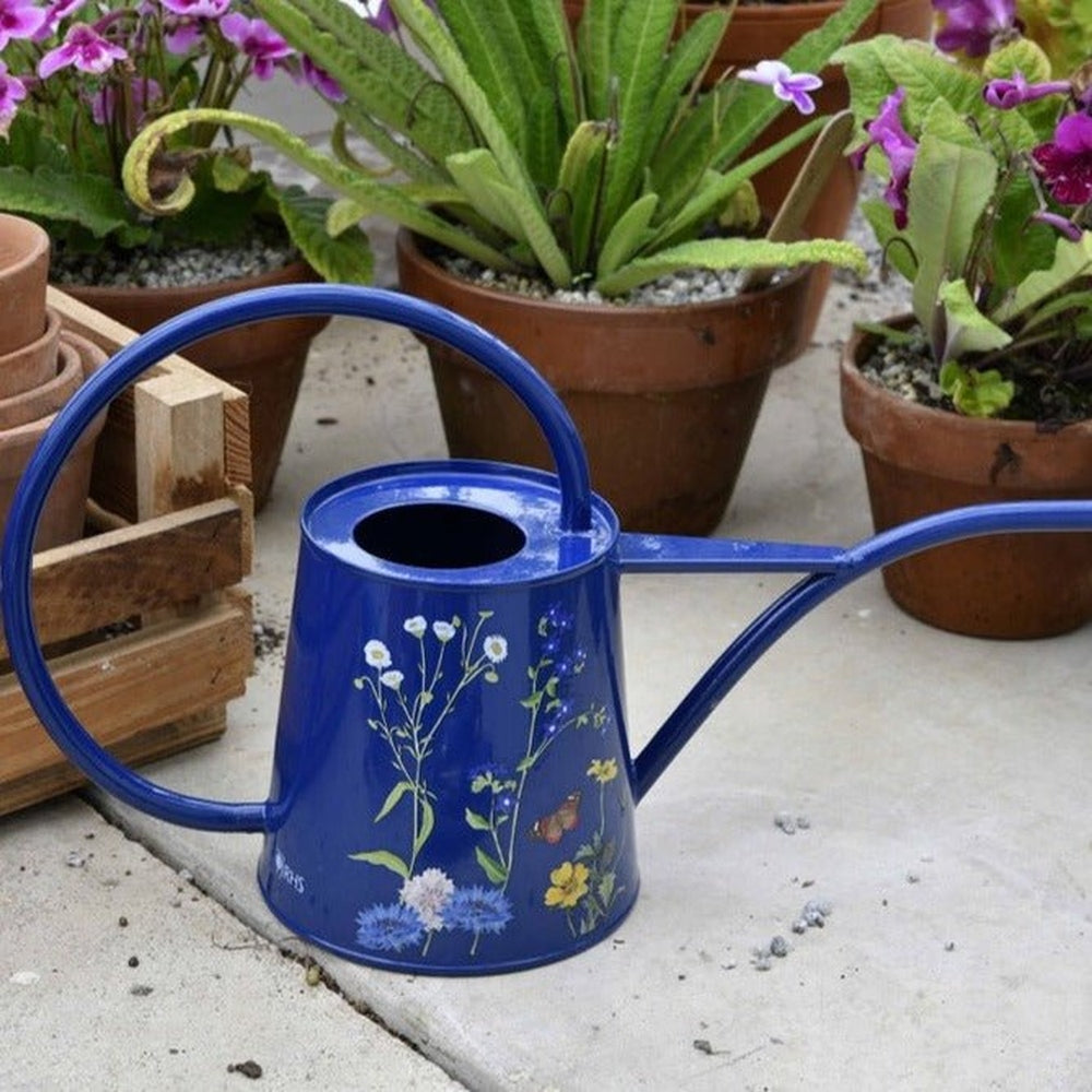 "British Meadow" 1L Watering Can with Potted Plants