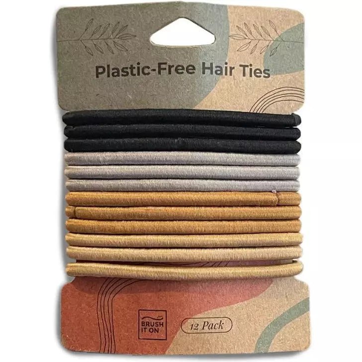 Plastic Free Hair Ties - Pack of 12 by Brush It On