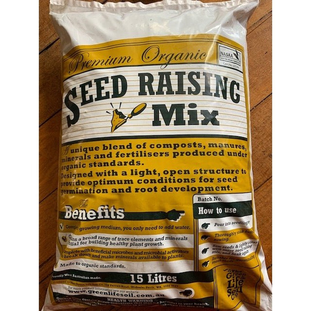 Certified Organic Seed Raising Mix 15L Bag