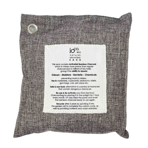 IOCO Activated Bamboo Charcoal Absorber 400g Sack - Charcoal