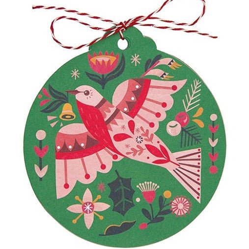 Christmas Gift Tag - Flame Robin