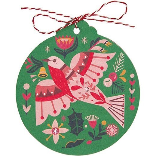 Christmas Gift Tag - Flame Robin by Andrea Smith 