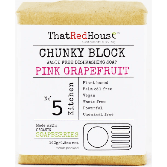 Chunky Block from That Red House, Grapefruit Variety, in Packaging