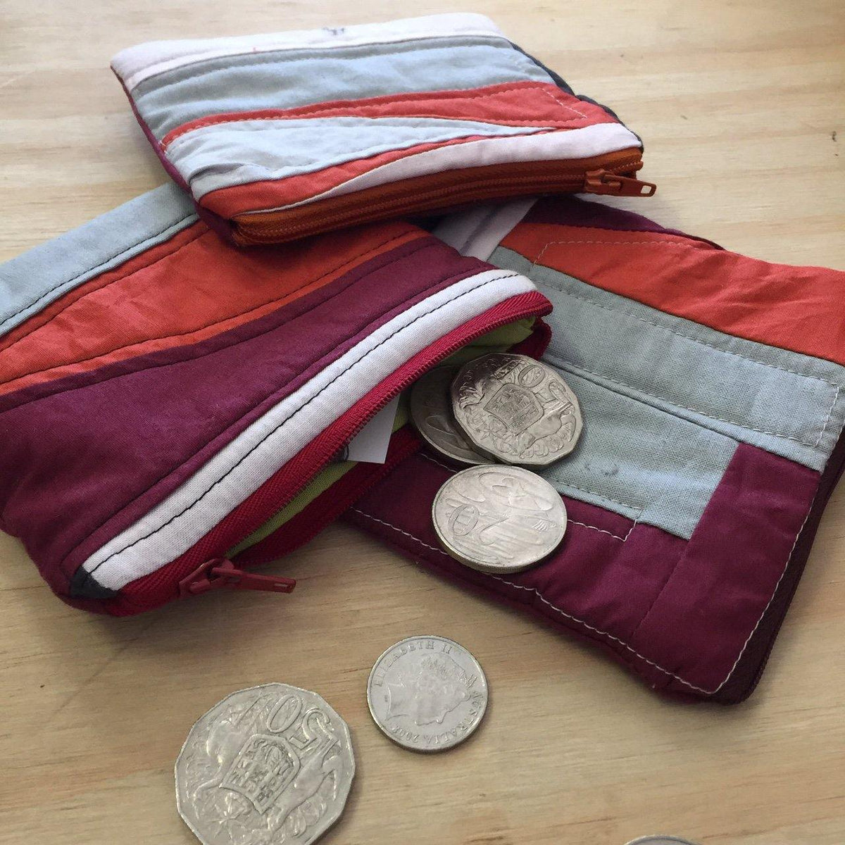 Cotton Coin Pouch - Recycled Cotton - Handmade - Urban Revolution