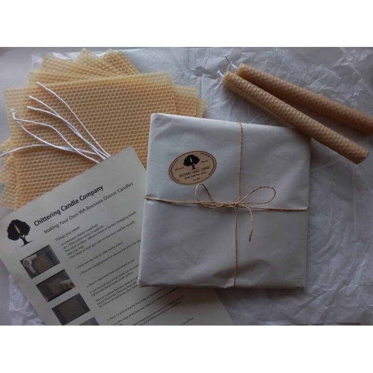 DIY Beeswax Dinner Candle Kit by the Chittering Candle Company