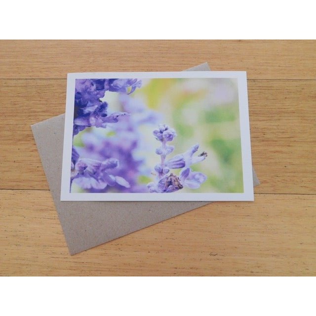 Greeting Card - Single Design 5” x 7” Blue Salvia