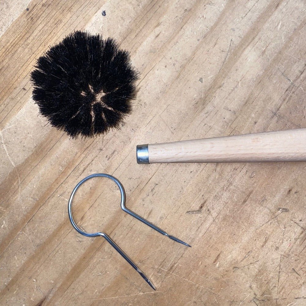 Replaceable Head Dish Brush In Its Three Components