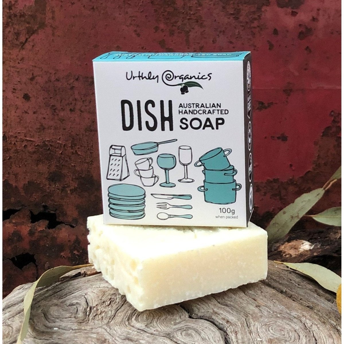 Urthly Organics Australian Handcrafted Dish Soap, 100g