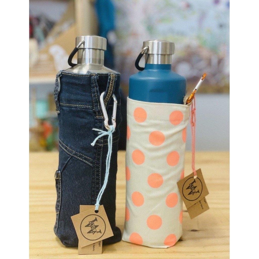 Upcycled Fabric Drink Bottle Holders With Carabiner Clip Handmade By PaulaW