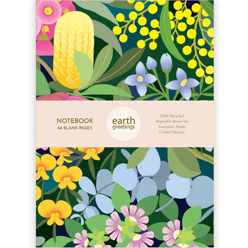 Earth Greetings A5 Blank Notebook - Where Flowers Bloom.
