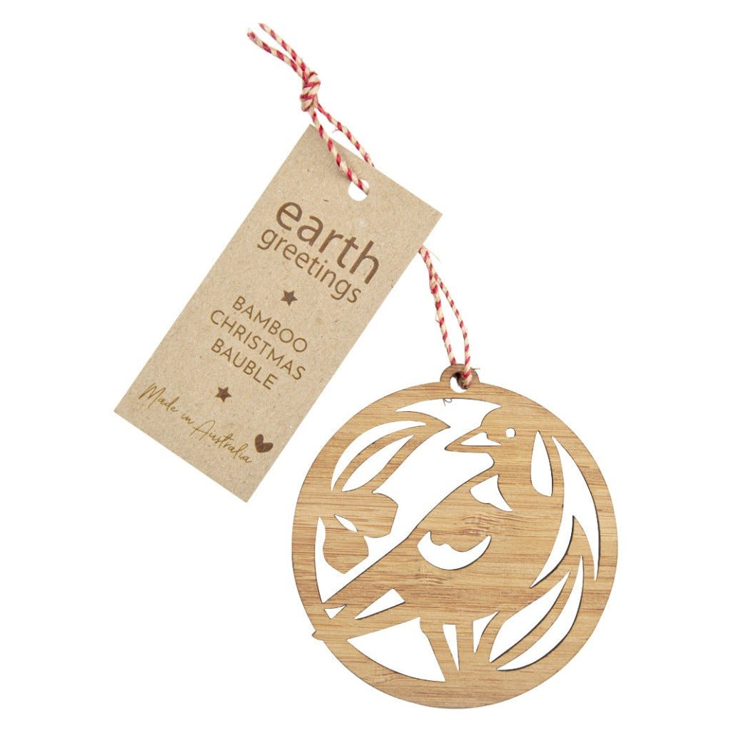 Earth Greetings Bamboo Christmas Bauble - Magpie Melody
