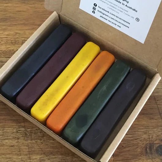 6pk Eco Crayons in Cardboard Box