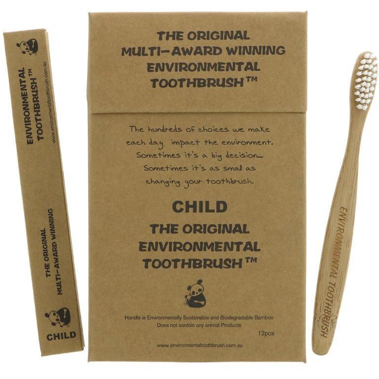 Box of 12 Environmental Toothbrushes for Children
