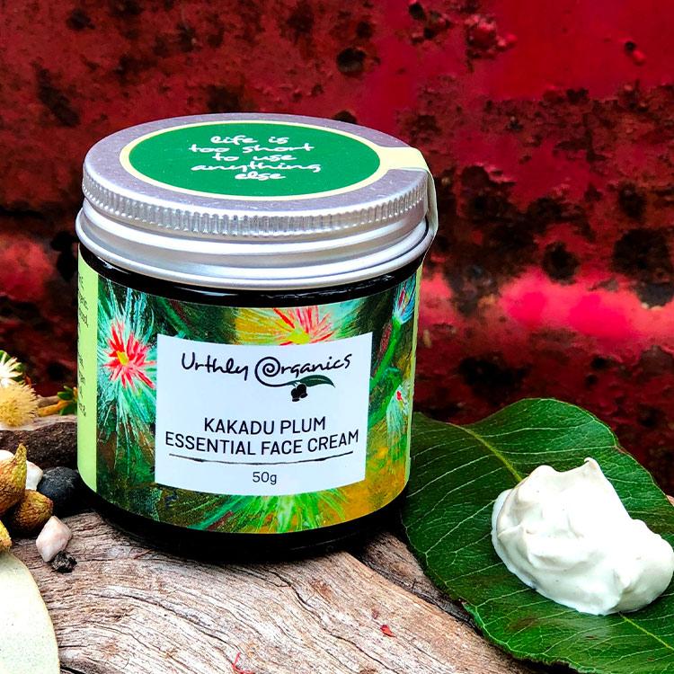 Urthly Organics Kadadu Plum Essential Face Cream, 50g jar