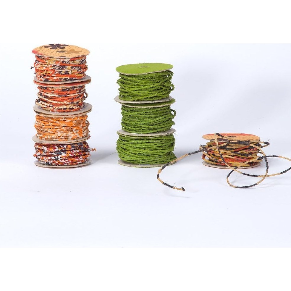Assorted Upcycled Saree Wrapped Wire 10m Roll - Fair Go Trading