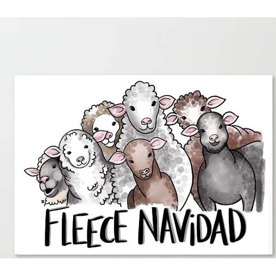 Greeting Card by Sarah Davies - Fleece Navidad Design