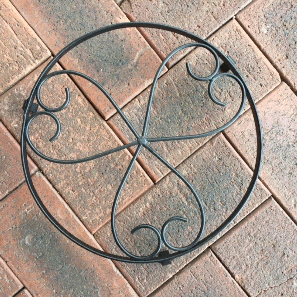 Forged Pot Trivet Black 30cm x 6cm Top View