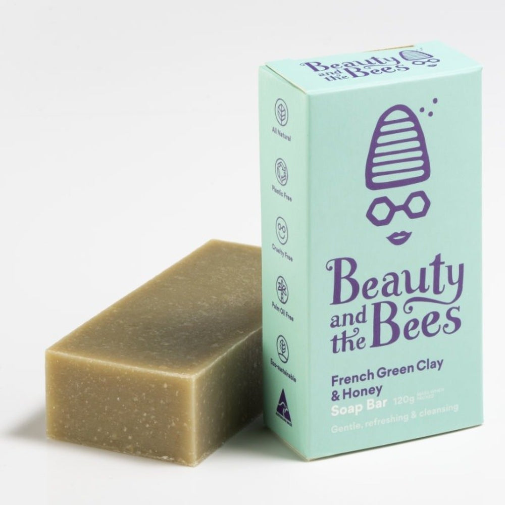 Beauty &amp; the Bees French Green Clay &amp; Honey Soap Bar, Urban Revolution.