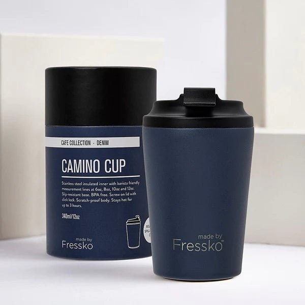 The Camino Insulated Coffee Cup, from Fressko in Denim - Urban Revolution