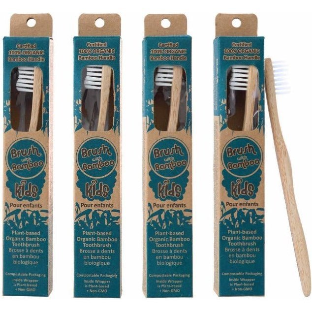 Brush With Bamboo Toothbrushes in Packaging